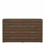 Furniture To Go Pepe Wide Chest Of 8 Drawers Walnut The Home and Office Stores