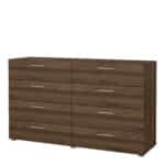 Furniture To Go Pepe Wide Chest Of 8 Drawers Walnut The Home and Office Stores