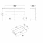 Furniture To Go Pepe Wide Chest Of 8 Drawers Walnut The Home and Office Stores