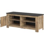 Furniture To Go Rapallo 1 Door 138cm TV Cabinet Chestnut Matera Grey The Home and Office Stores