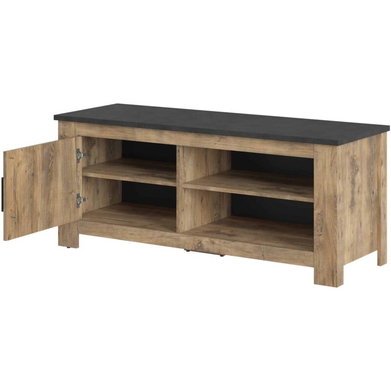 Furniture To Go Rapallo 1 Door 138cm TV Cabinet Chestnut Matera Grey The Home and Office Stores