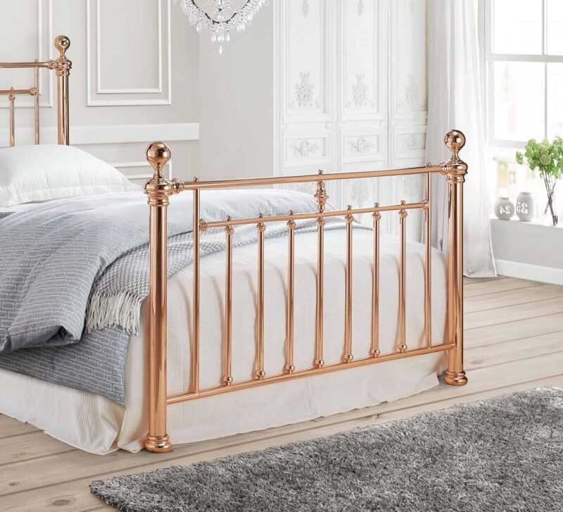 Time Living Alexander Metal Bed Rose Gold The Home and Office Stores