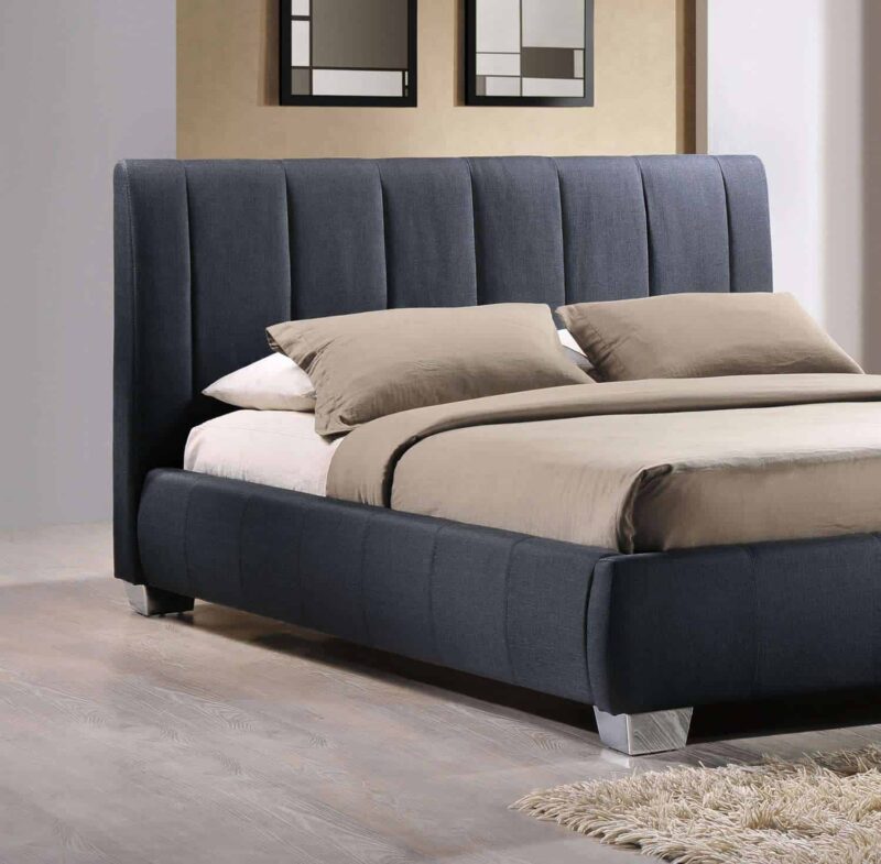 Time Living Braunston Fabric Bed Grey The Home and Office Stores