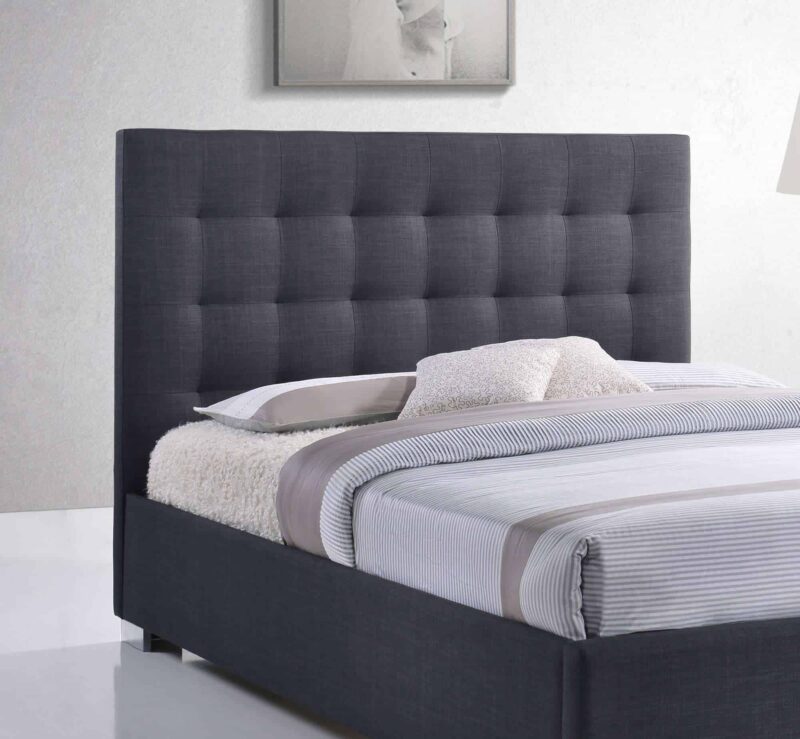 Time Living Nevada Grey Fabric Bed The Home and Office Stores