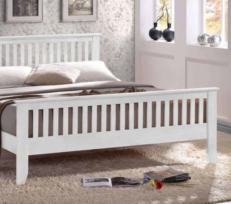 Time Living Turin Wooden Bed White The Home and Office Stores