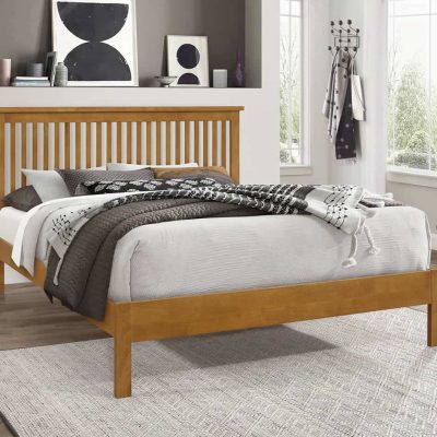 Time Living Ascot Wooden Bed Frame Honey Oak The Home and Office Stores