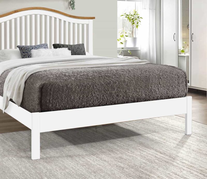 Time Living Chester Wood Bed Frame White & Honey Oak The Home and Office Stores