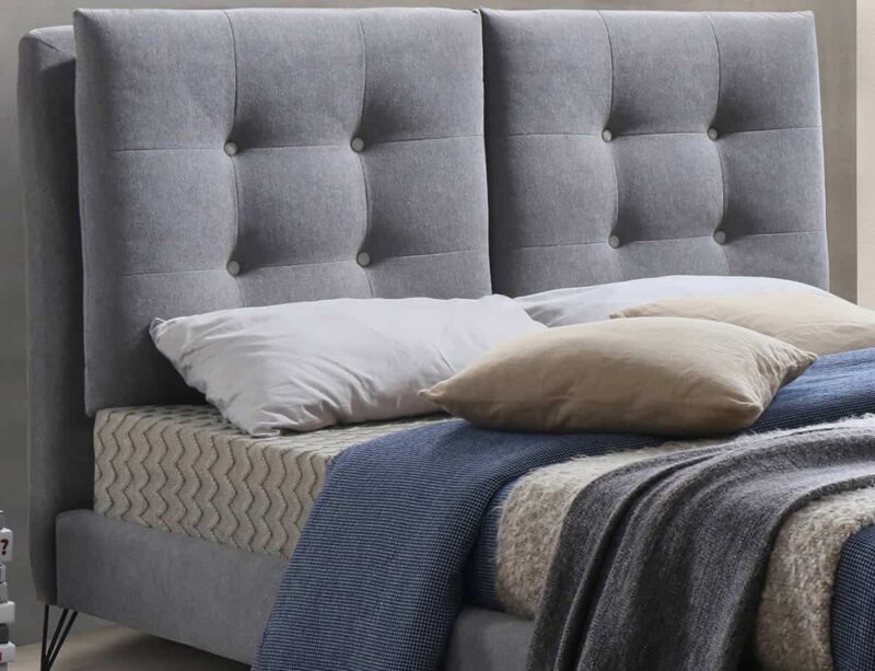 Time Living Tuscany Light Grey Fabric Bed The Home and Office Stores