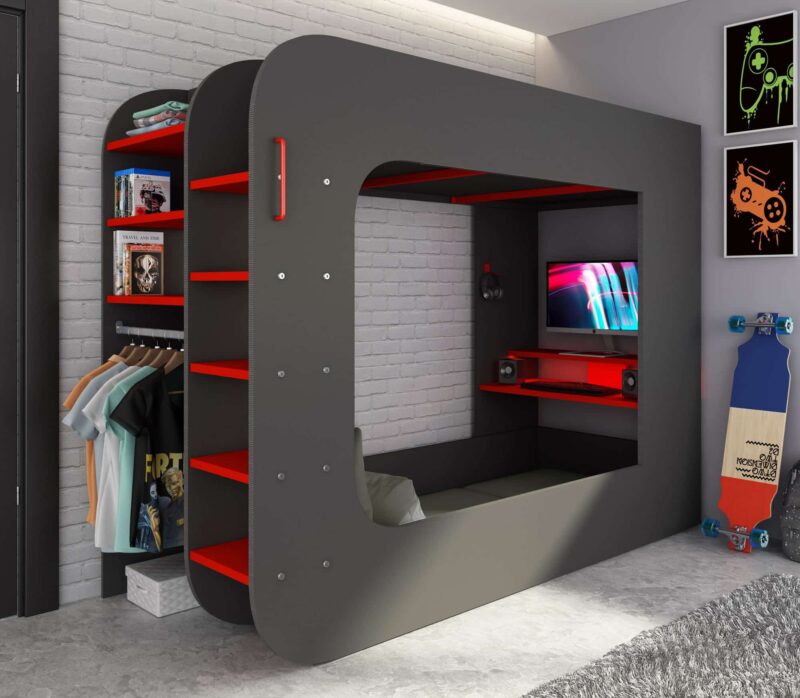Trasman Podbed Solo 2 High Sleeper Gaming Bed The Home and Office Stores