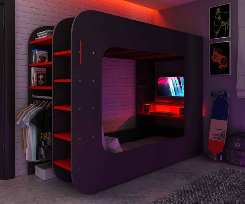 Trasman Podbed Solo 2 High Sleeper Gaming Bed The Home and Office Stores