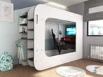 Trasman Podbed Solo 3 high sleeper gaming bed white