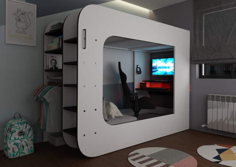 Trasman Podbed Solo 4 High Sleeper Gaming Bed The Home and Office Stores