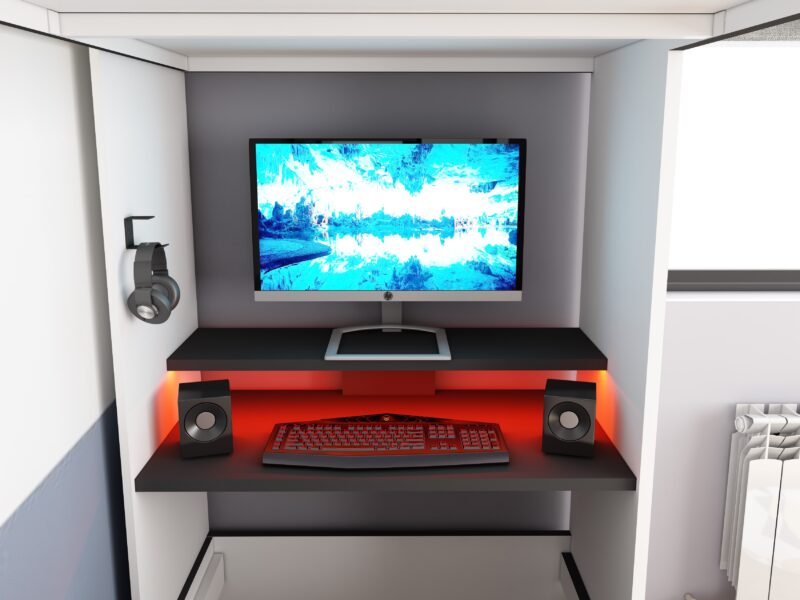 Trasman Podbed Solo 4 High Sleeper Gaming Bed The Home and Office Stores