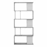 Furniture To Go Maze Open Bookcase 4 Shelves Concrete White The Home and Office Stores