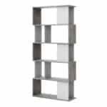 Furniture To Go Maze Open Bookcase 4 Shelves Concrete White The Home and Office Stores