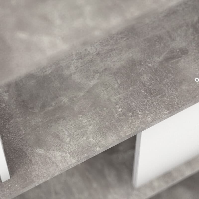 Furniture To Go Maze Open Bookcase 4 Shelves Concrete White The Home and Office Stores