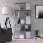 Furniture To Go Maze Open Bookcase 4 Shelves Concrete White The Home and Office Stores
