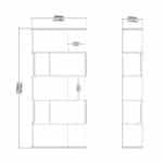 Furniture To Go Maze Open Bookcase 4 Shelves Concrete White The Home and Office Stores