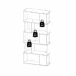 Furniture To Go Maze Open Bookcase 4 Shelves Concrete White The Home and Office Stores