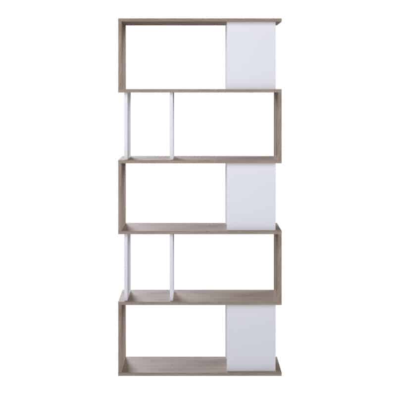 Furniture To Go Maze Open Bookcase 4 Shelves Oak White The Home and Office Stores