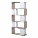 Furniture To Go Maze Open Bookcase 4 Shelves Oak White The Home and Office Stores