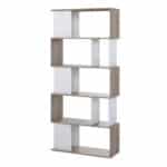 Furniture To Go Maze Open Bookcase 4 Shelves Oak White The Home and Office Stores