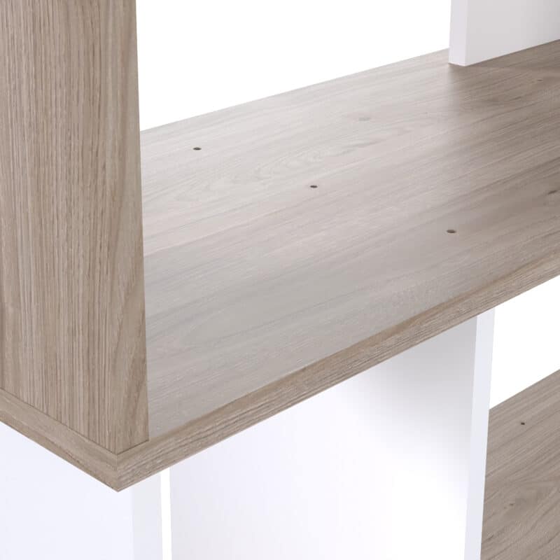 Furniture To Go Maze Open Bookcase 4 Shelves Oak White The Home and Office Stores