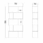 Furniture To Go Maze Open Bookcase 4 Shelves Oak White The Home and Office Stores