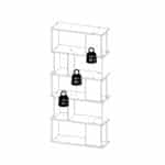 Furniture To Go Maze Open Bookcase 4 Shelves Oak White The Home and Office Stores