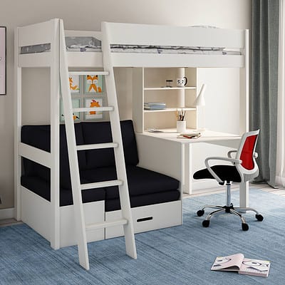 Kids Avenue Estella white high sleeper bed 2