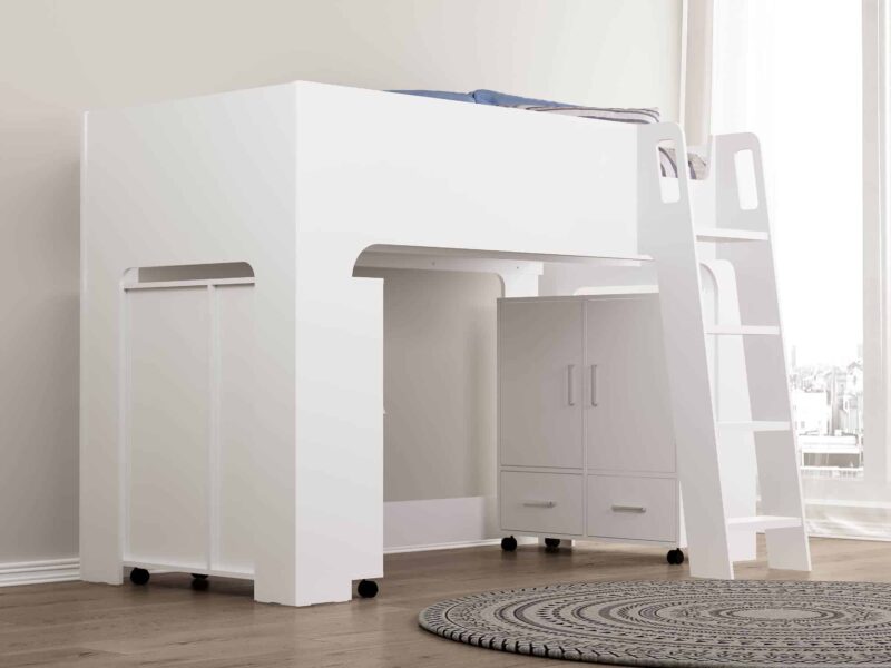 Flintshire Furniture Eden White Mid Sleeper Bed The Home and Office Stores