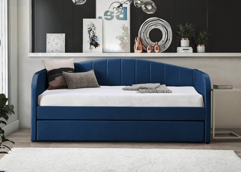 Flintshire Furniture Fabric Day Bed Blue The Home and Office Stores