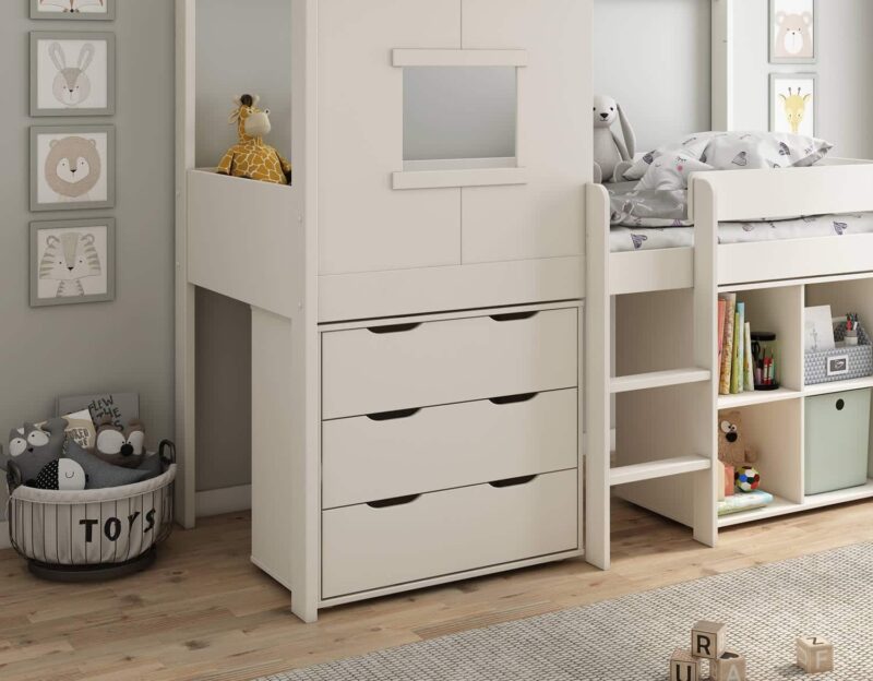 Kids Avenue Ordi Midi Playhouse Bed with Chest and Cube The Home and Office Stores