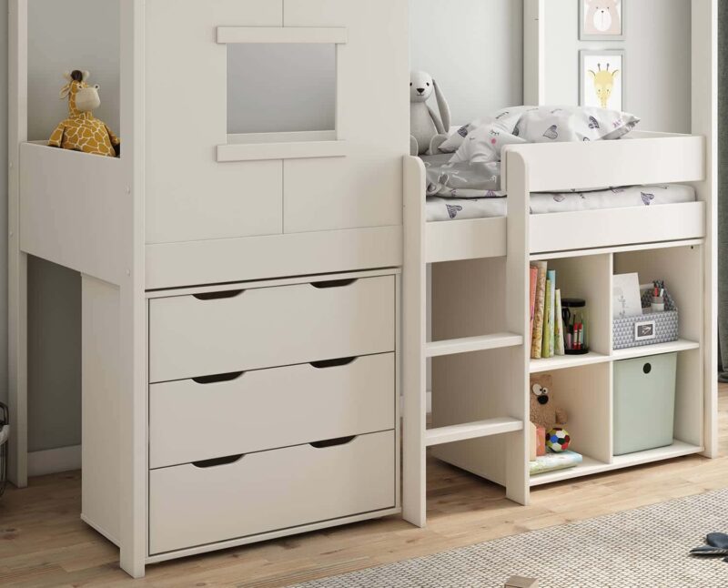 Kids Avenue Ordi Midi Playhouse Bed with Chest and Cube The Home and Office Stores
