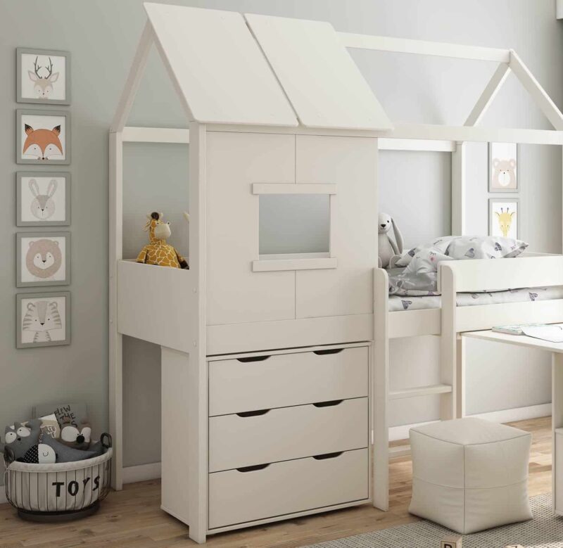Kids Avenue Ordi Midi Playhouse Bed with Desk and Chest The Home and Office Stores