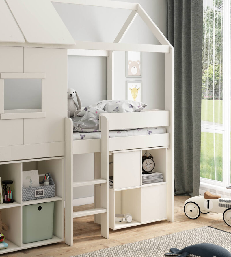 Kids Avenue Ordi Midi Playhouse Bed with Desk and Cube The Home and Office Stores