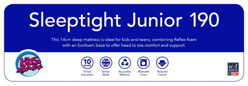 Kids Avenue Sleeptight Junior Foam Mattress 90x190cm The Home and Office Stores