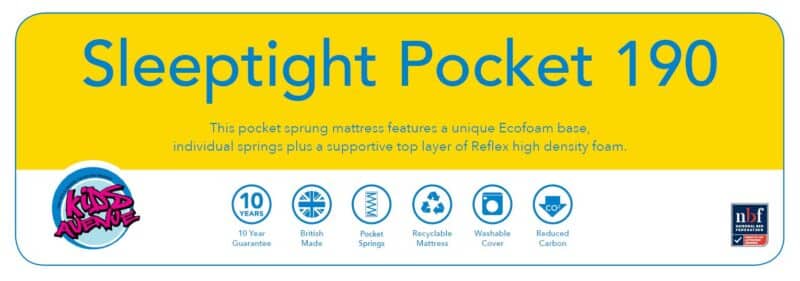 Kids Avenue Sleeptight Pocket Mattress 90x190cm The Home and Office Stores