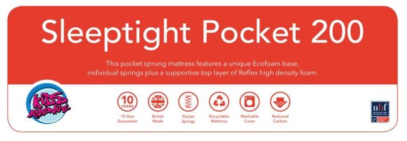 Kids Avenue Sleeptight Pocket Mattress 90x200cm The Home and Office Stores