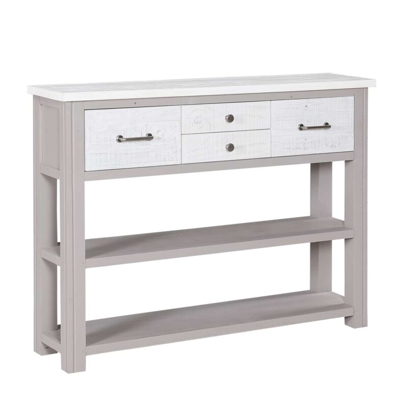 Baumhaus Greystone Low Bookcase Console Table The Home and Office Stores