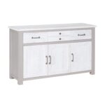 Baumhaus Greystone Sideboard 3 Doors 4 Drawers The Home and Office Stores