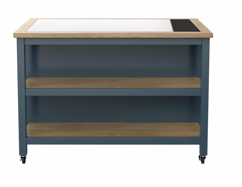 Baumhaus Kitchen Island Blue Open With Breakfast Bar The Home and Office Stores