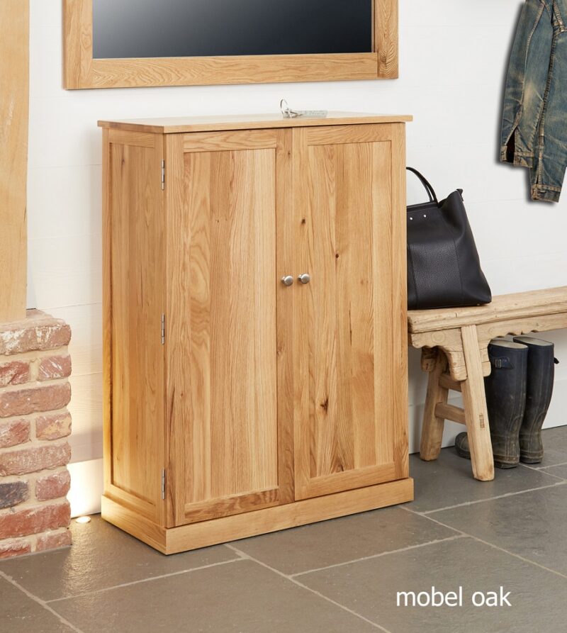 Baumhaus Mobel Oak Large Shoe Cupboard The Home and Office Stores