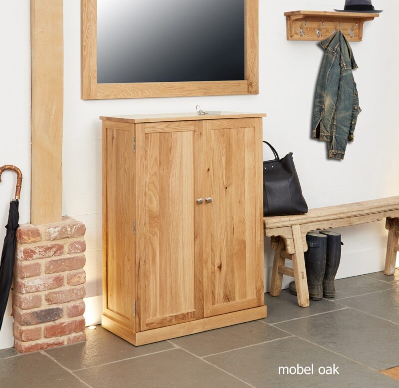 Baumhaus Mobel Oak Large Shoe Cupboard The Home and Office Stores