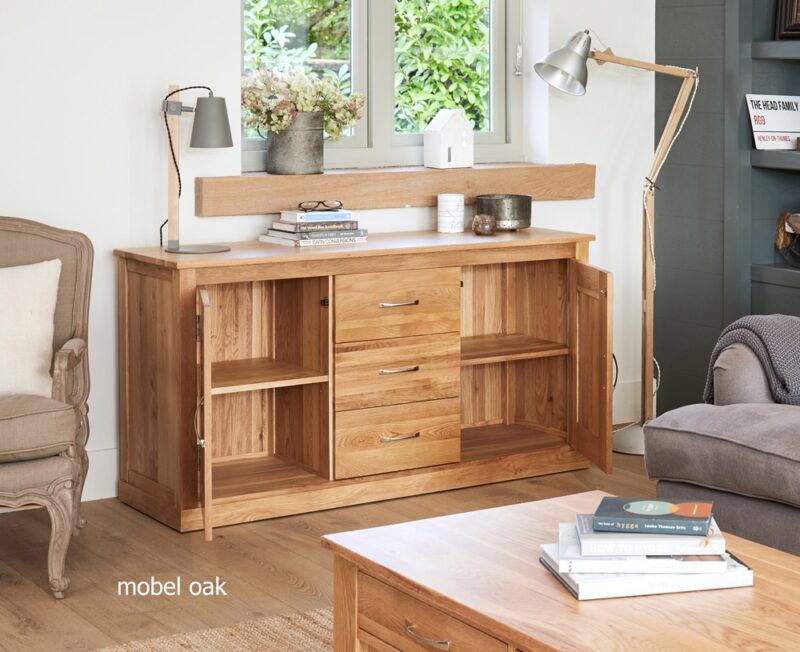 Baumhaus Mobel Oak Large Sideboard The Home and Office Stores