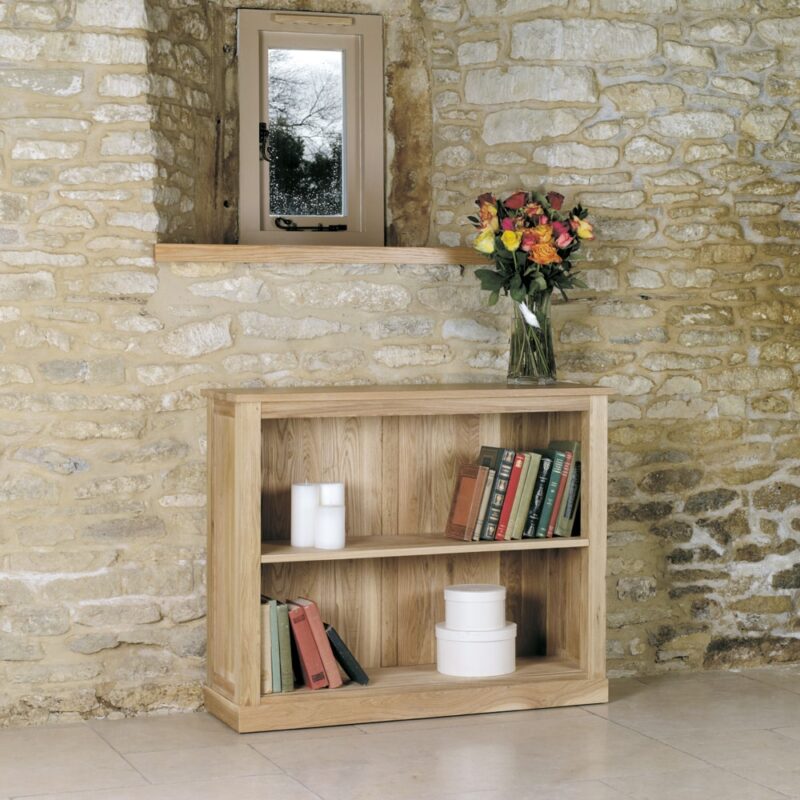 Baumhaus Mobel Oak Low Bookcase The Home and Office Stores