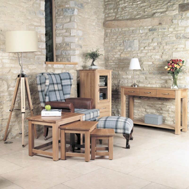 Baumhaus Mobel Oak Nest of 3 Coffee Tables The Home and Office Stores