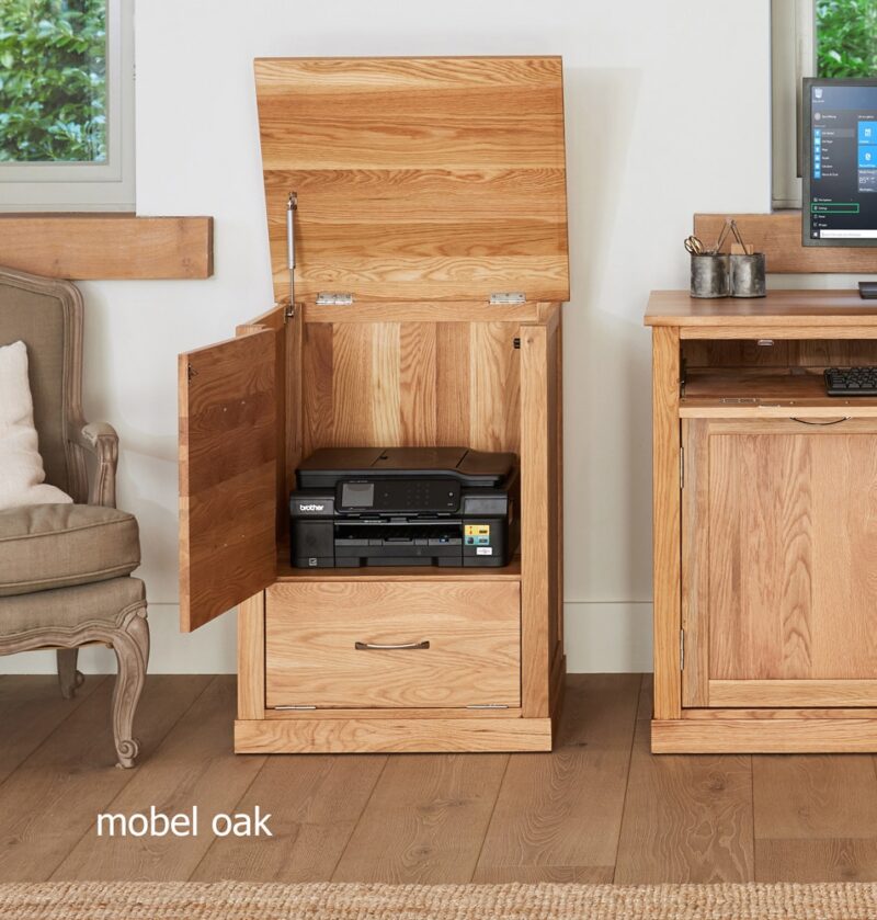 Baumhaus Mobel Oak Printer Cupboard The Home and Office Stores