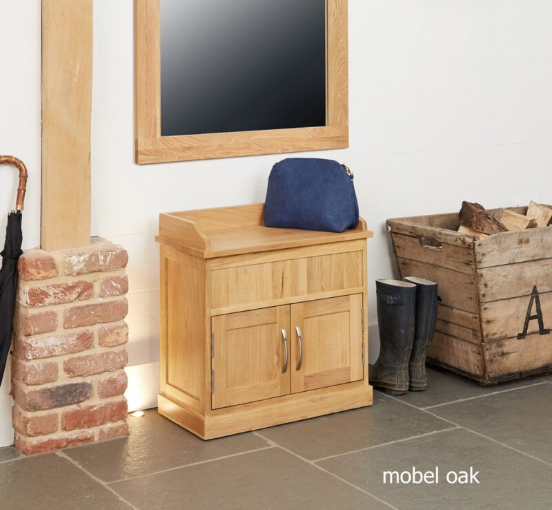 Baumhaus Mobel Oak Shoe Bench With Hidden Storage The Home and Office Stores