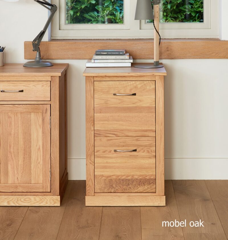 Baumhaus Mobel Oak Two Drawer Filing Cabinet The Home and Office Stores